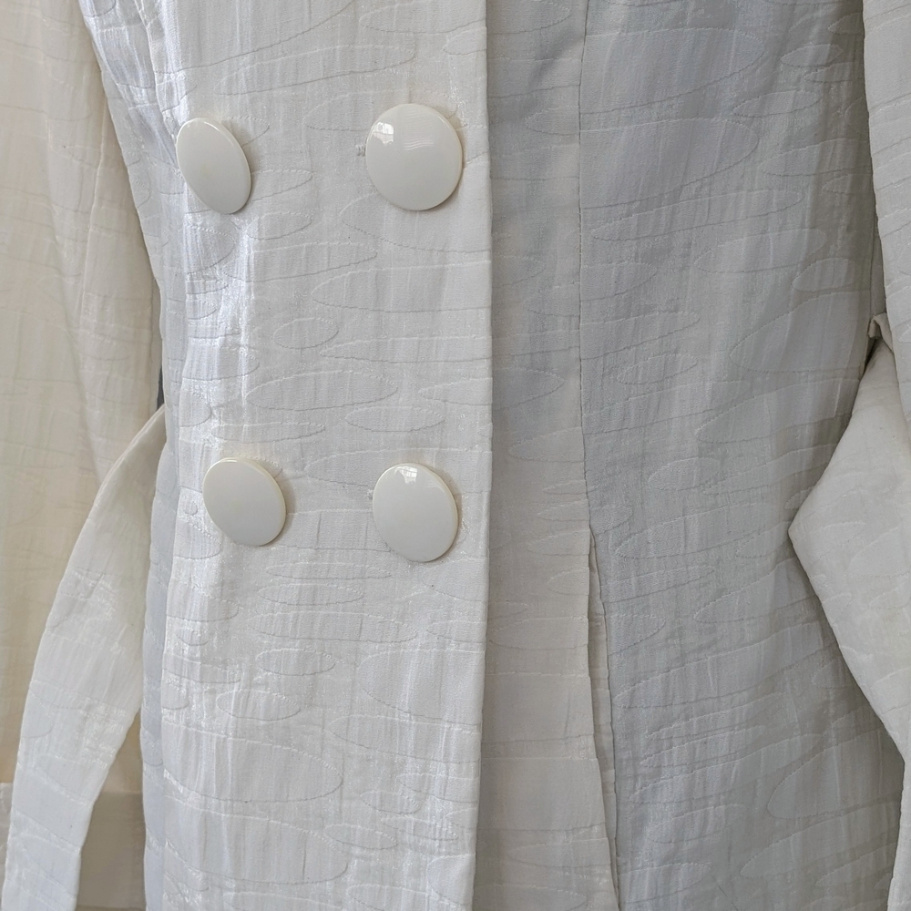 mac & jac Off-White Double-Breasted Trench Coat - Picture 5 of 8
